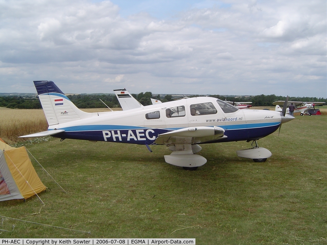 PH-AEC, 1996 Piper PA-28-181 Cherokee Archer III C/N 2843039, Parked at Fowlmere