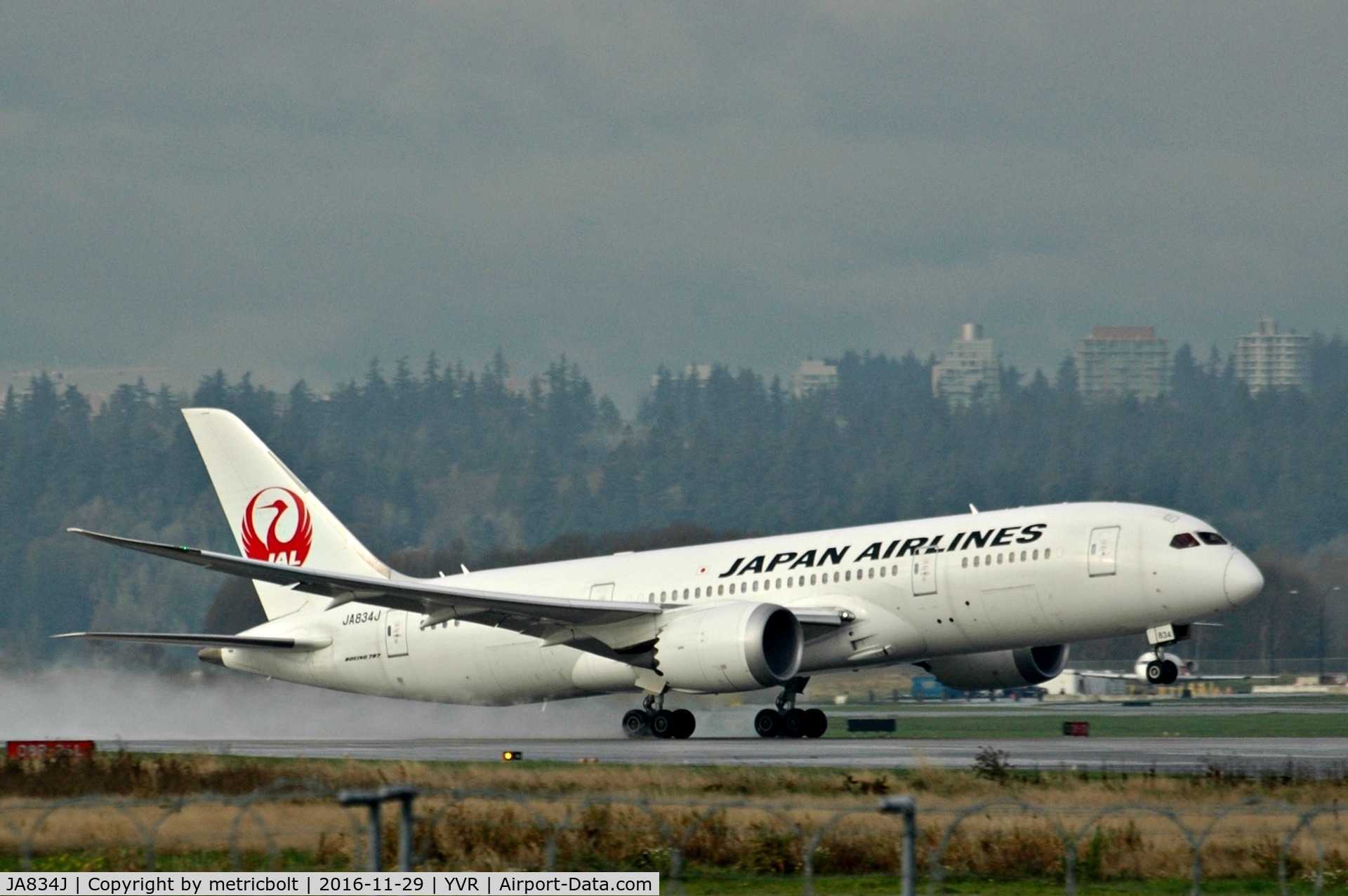 JA834J, 2013 Boeing 787-8 Dreamliner C/N 34842, Departure to Japan