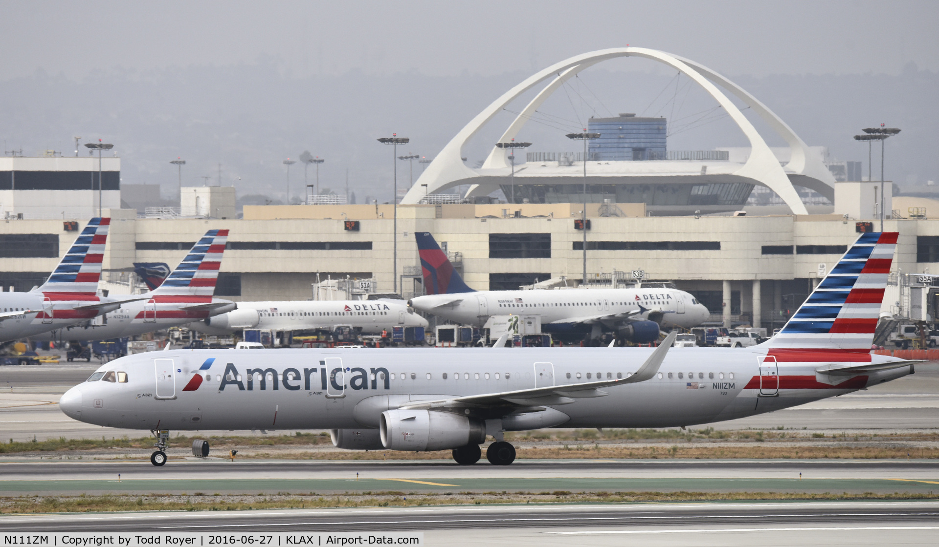 N111ZM, 2014 Airbus A321-231 C/N 5983, Arriving at LAX on 25L