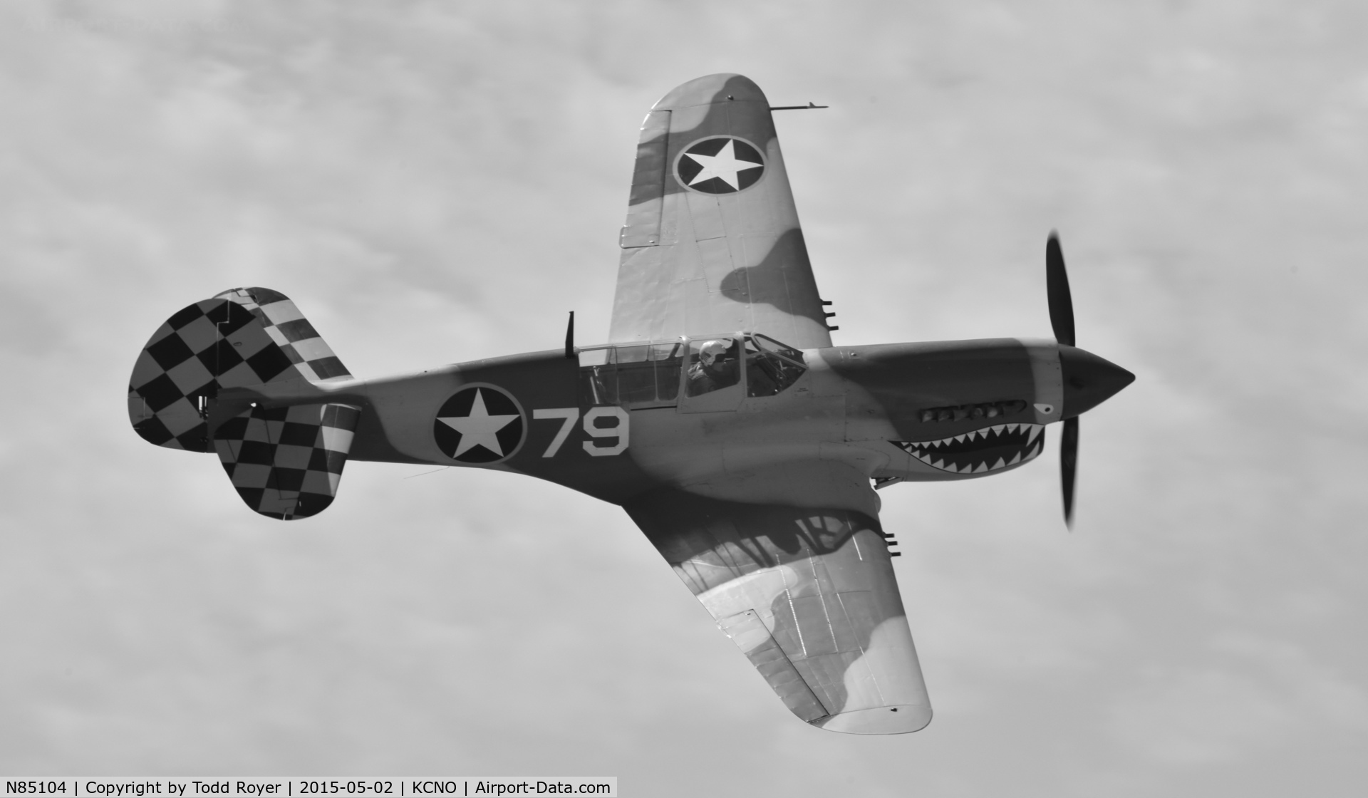 N85104, Curtiss P-40N-5CU Kittyhawk C/N 28954/F858, Flying at the Planes of Fame Airshow