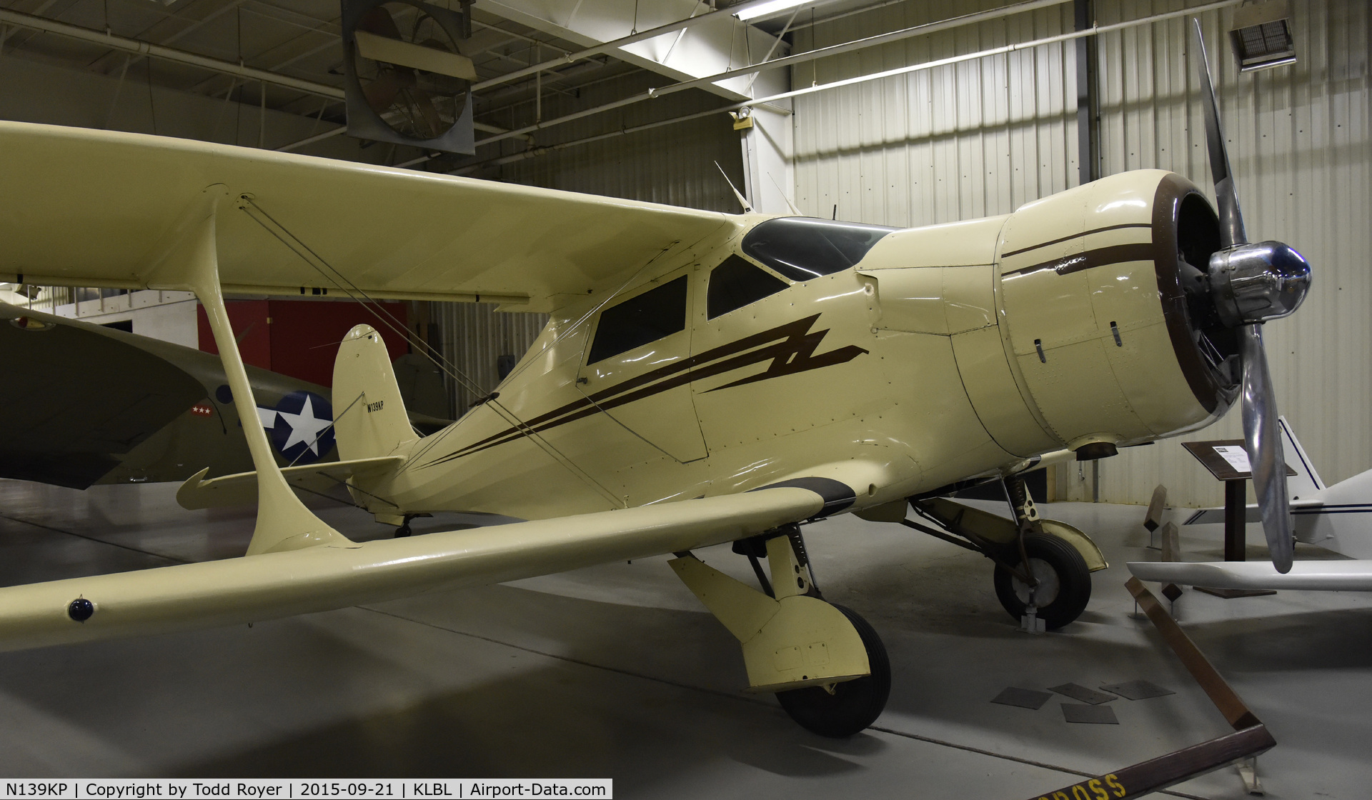 N139KP, 1939 Beech F17D Staggerwing C/N 257, On display at the Mid America Air Museum