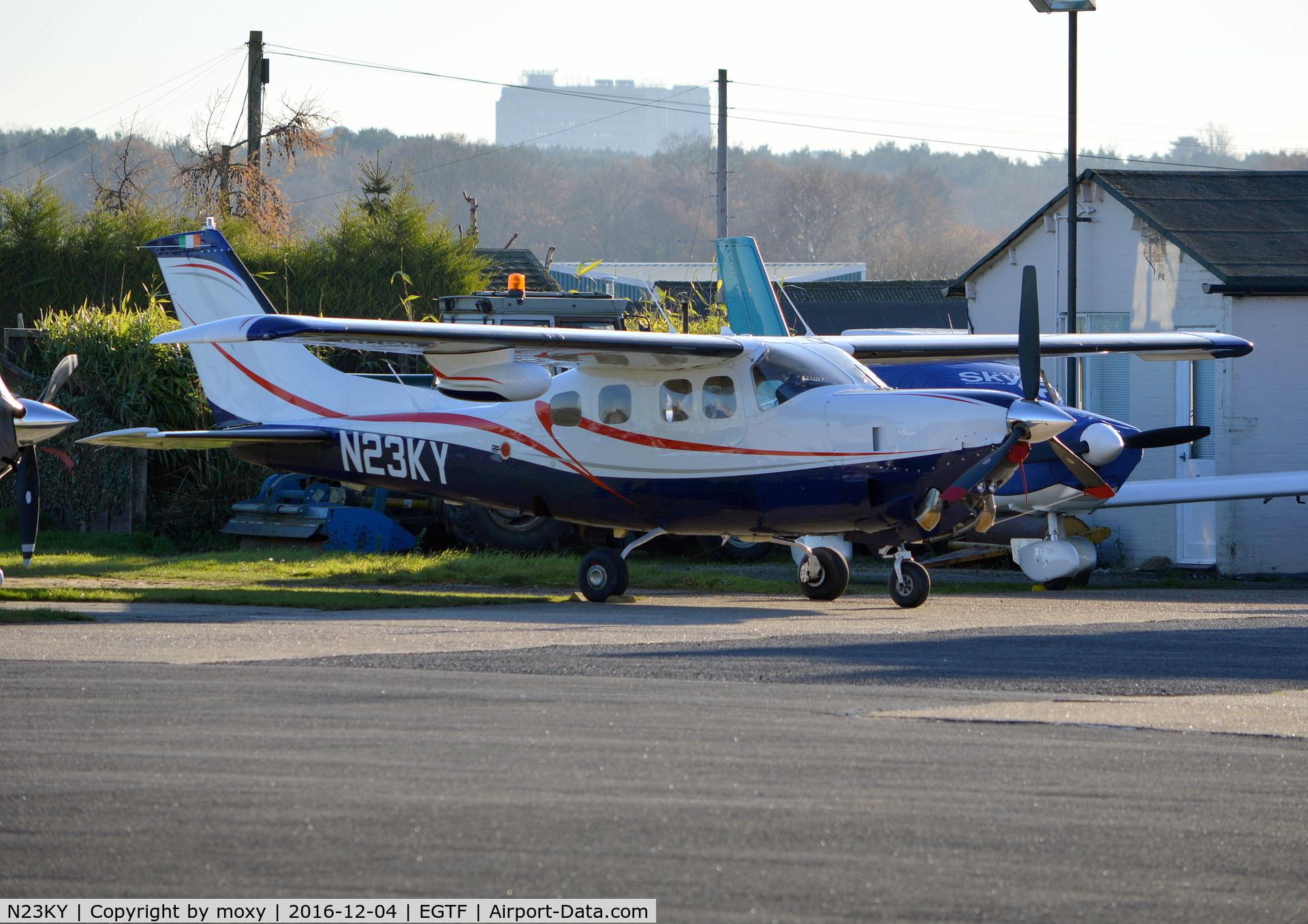 N23KY, 1979 Cessna P210N Pressurised Centurion C/N P21000447, Cessna P210N Pressurised Centurion at Fairoaks.
