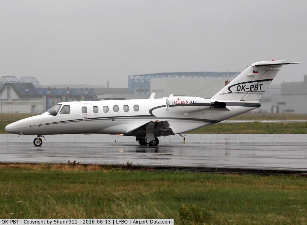 OK-PBT, Cessna C525A Citation CJ2+ C/N 0223, Taxiing to the General Aviation area...