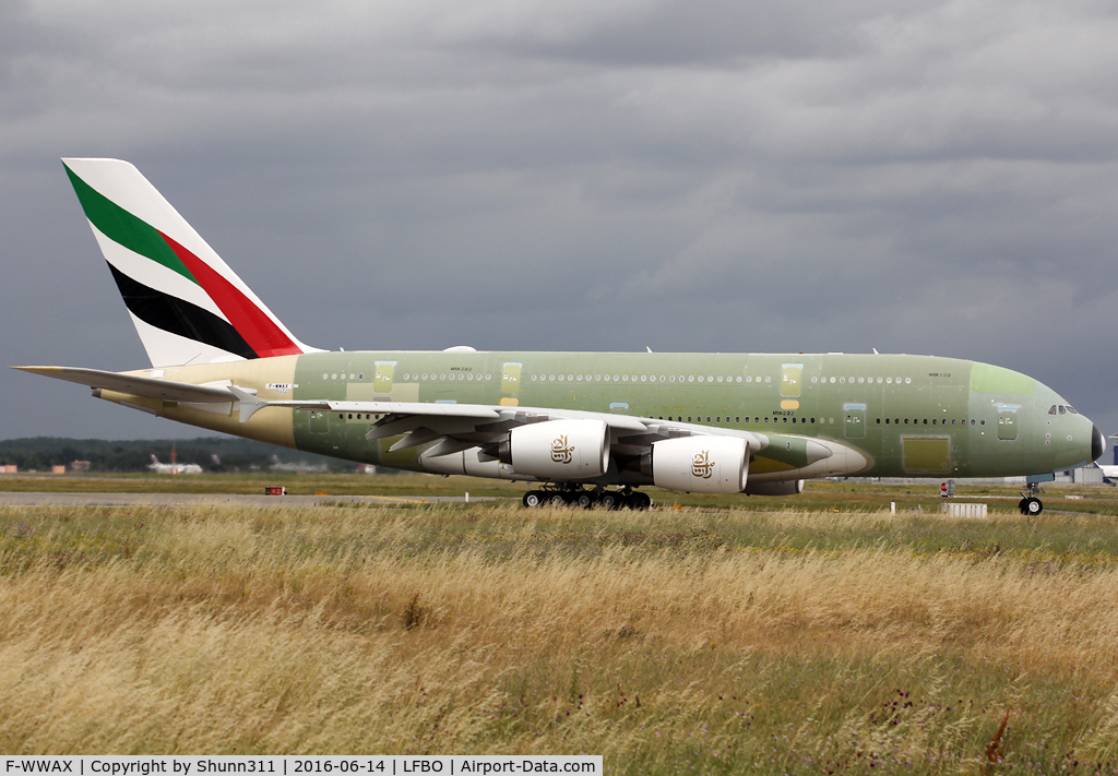 F-WWAX, 2016 Airbus A380-861 C/N 222, C/n 0222 - For Emirates as A6-EUJ