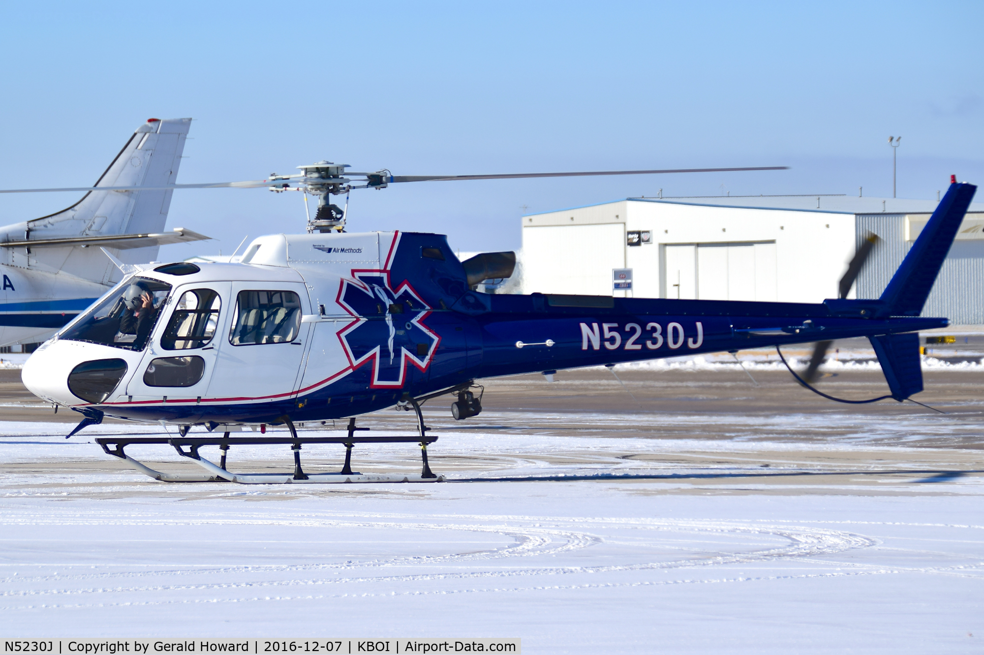 N5230J, 1999 Eurocopter AS-350B-3 Ecureuil Ecureuil C/N 3256, Just landed at Western Aircraft's ramp.