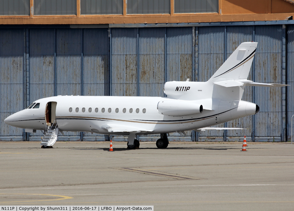 N111P, 1992 Dassault Falcon 900B C/N 117, Parked at the General Aviation area...
