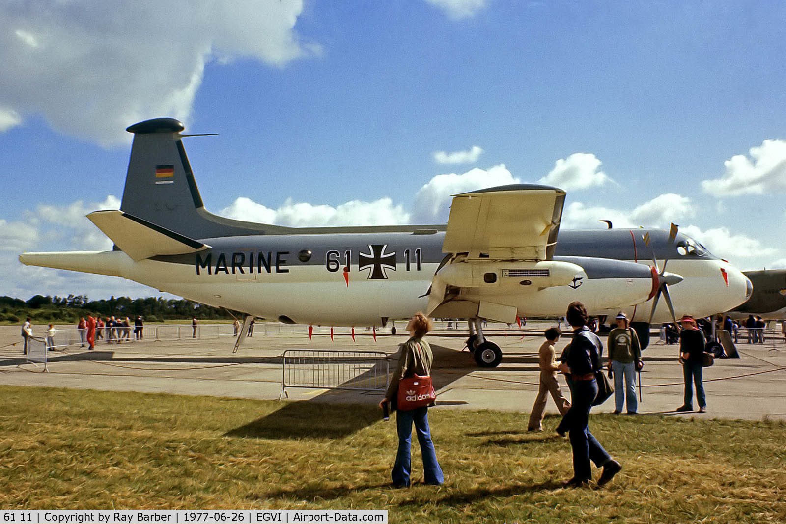 61 11, Breguet 1150 Atlantic C/N 22, Breguet 1150 Atlantic [22] (German Navy) RAF Greenham Common~G 26/06/1977. From a slide.