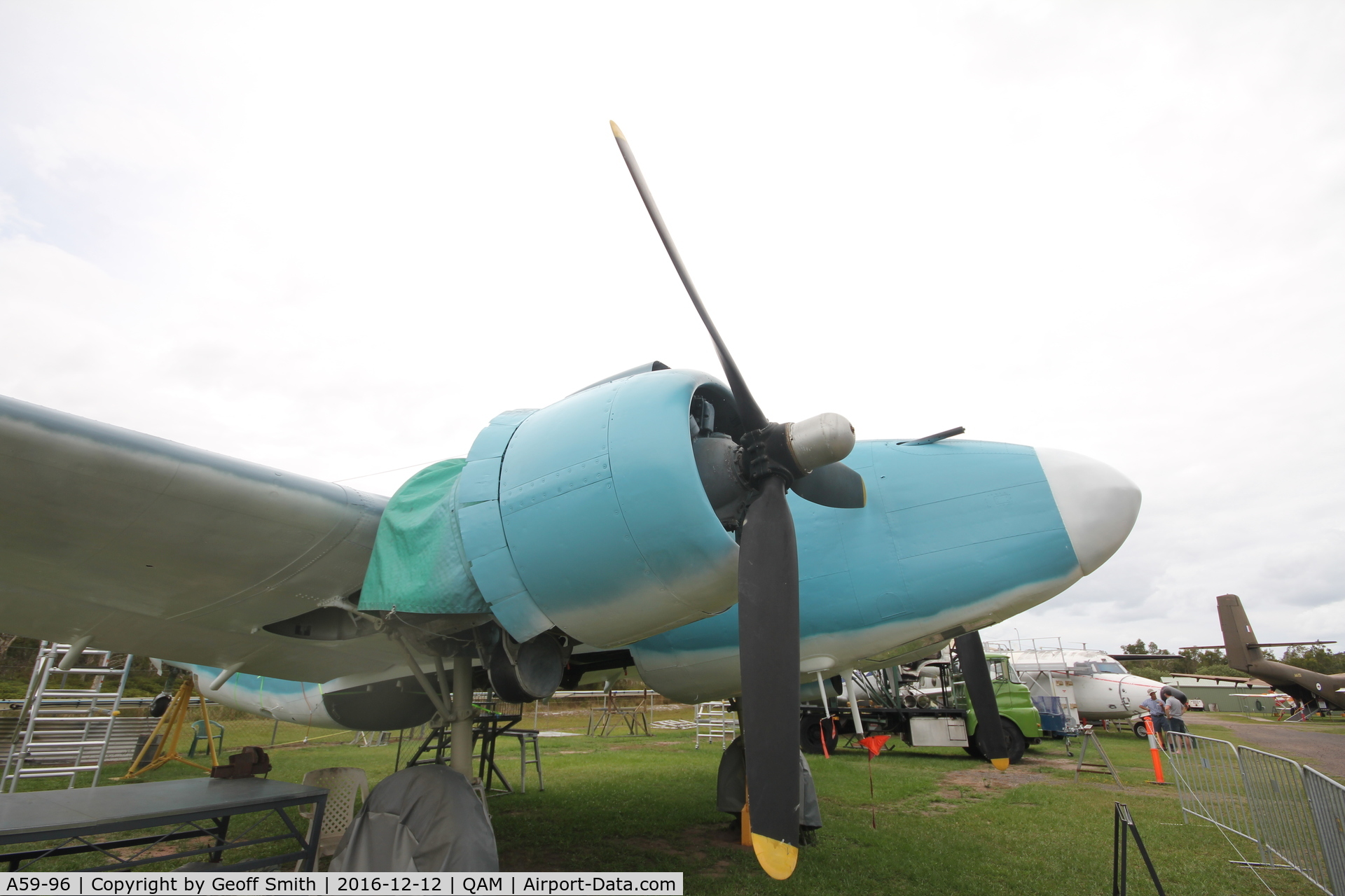 A59-96, 1944 Lockheed PV-1 Ventura (237-27-01) C/N 237-6371, Ventura PV-1 A59-96 on display at Queensland Air Museum, restoration now virtually complete.
QAM opens to the pubic every day 10am - 4pm.
Engines Alive Day January 7. See web site www.qam.com.au