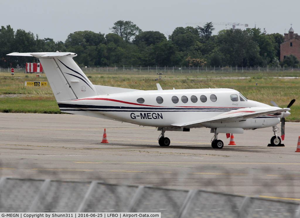 G-MEGN, 1995 Beech B200 Super King Air King Air C/N BB-1518, Parked at the General Aviation area...