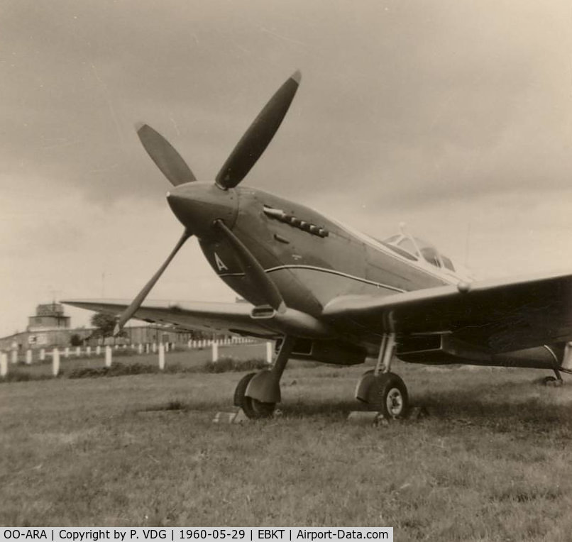 OO-ARA, 1943 Supermarine 361 Spitfire LF.IXb C/N CBAF.IX.552, At Wevelgem Airport.