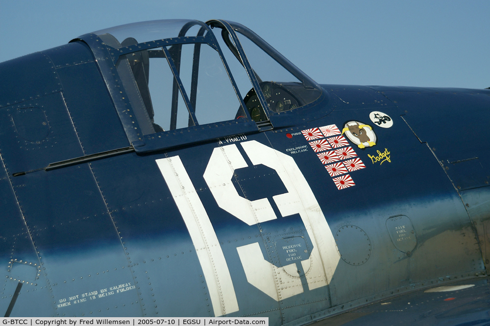 G-BTCC, 1944 Grumman F6F-5K Hellcat. C/N A-1733, 