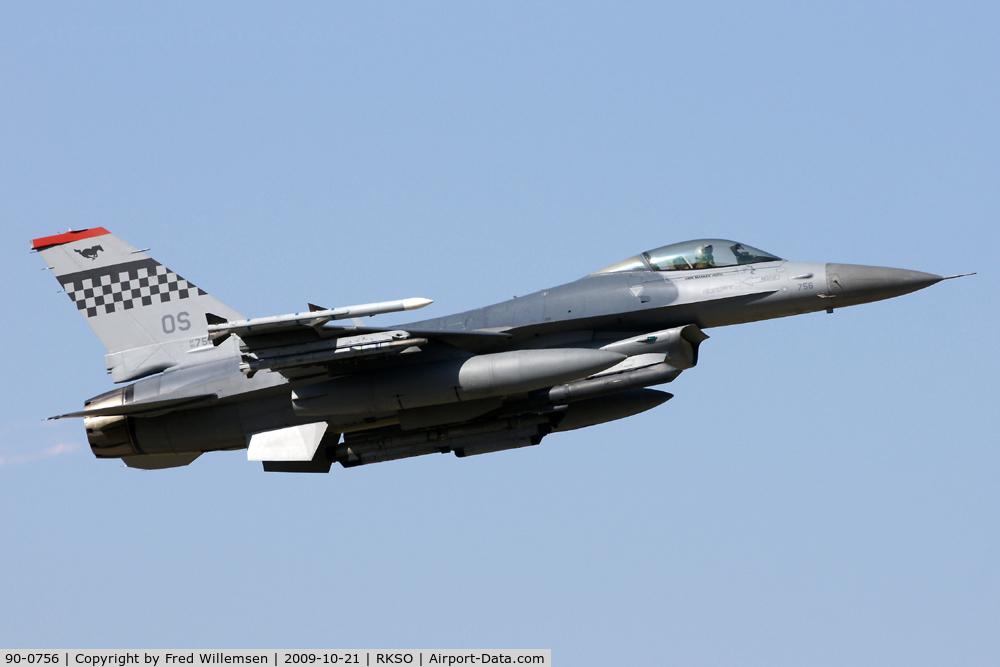 90-0756, Lockheed Martin F-16C Fighting Falcon C/N 1C-364, 36FS aircraft