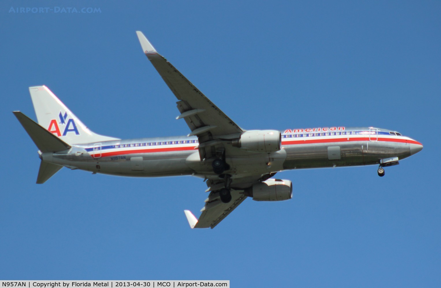 N957AN, 2001 Boeing 737-823 C/N 29541, American