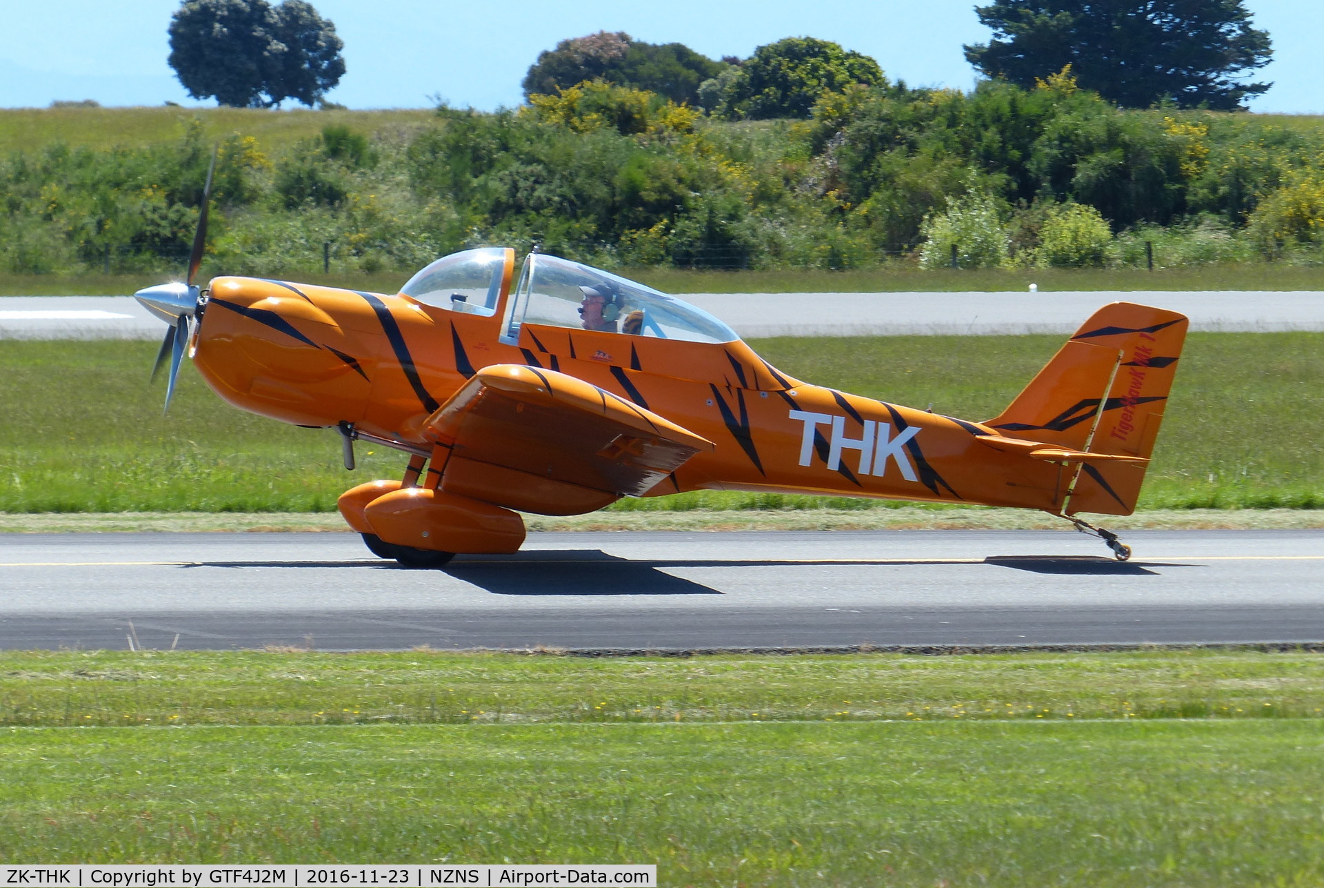 ZK-THK, Tim Bygate Tiger Hawk C/N 1, ZK-THK at Nelson 23.11.16