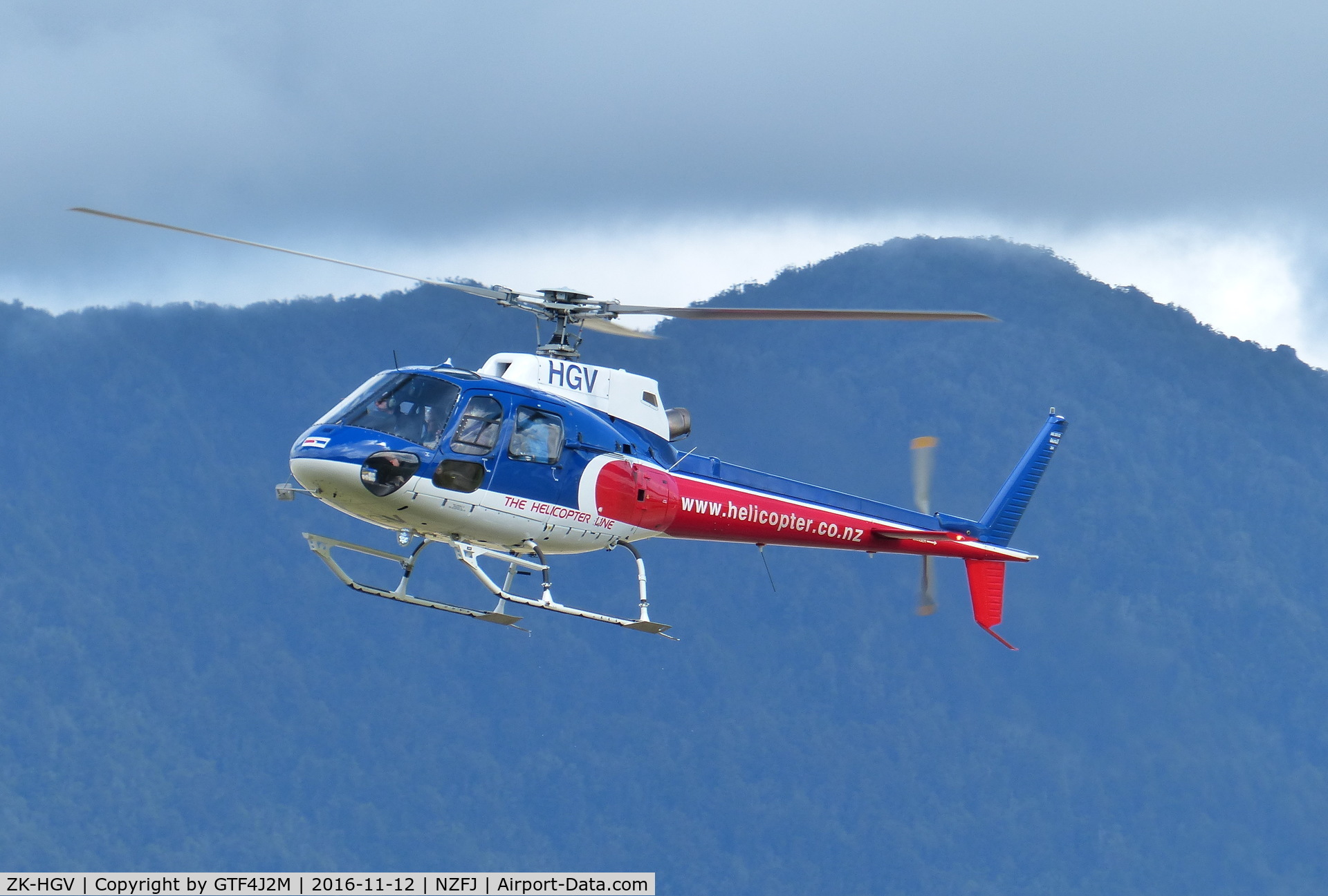 ZK-HGV, 2005 Eurocopter AS-350B-2 Ecureuil Ecureuil C/N 3944, ZK-HGV of The Helicopter Line at Franz Josef Glacier heliport 12.11.16