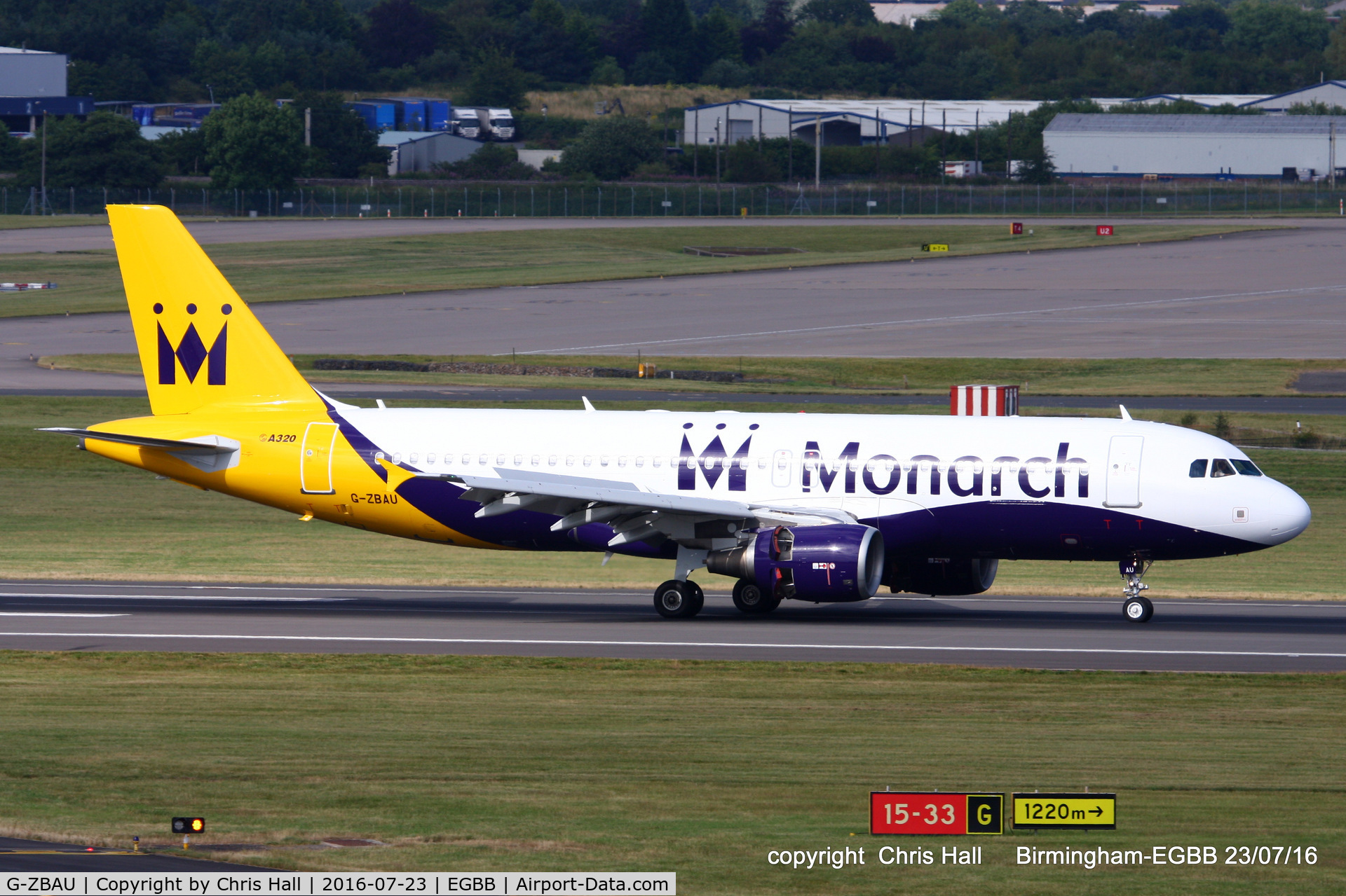 G-ZBAU, 2007 Airbus A320-214 C/N 3293, Monarch