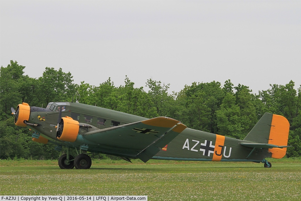F-AZJU, 1952 Junkers (CASA) 352L (Ju-52) C/N 103, Junkers (CASA) 352L (Ju-52), Taxiing, La Ferté-Alais airfield (LFFQ) Air show 2016