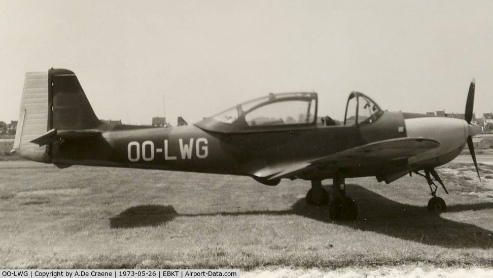 OO-LWG, 1958 Focke-Wulf FWP-149D C/N 050, Wevelgem 1973.