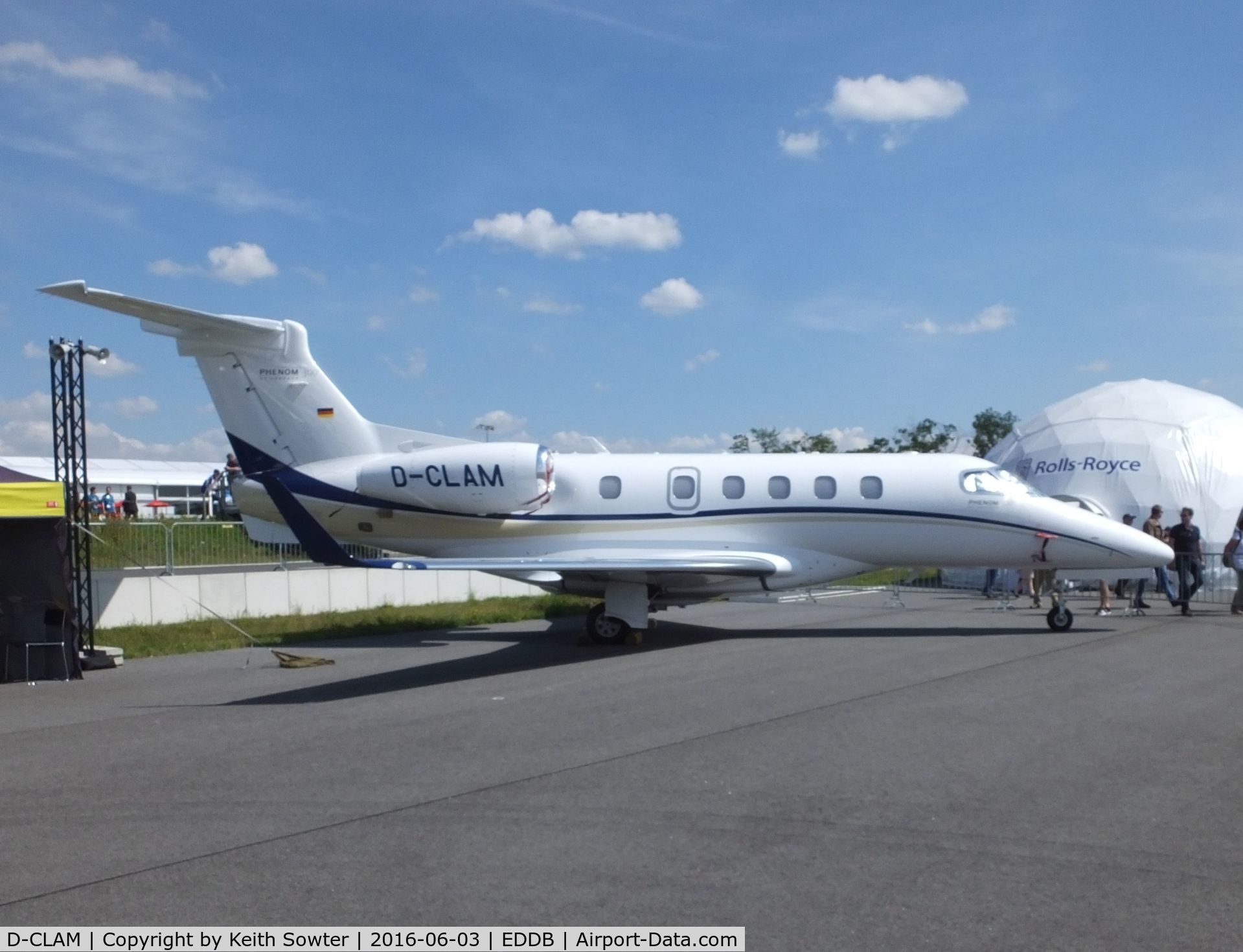 D-CLAM, 2012 Embraer EMB-505 Phenom 300 C/N 50500108, At the Berlin ILA Airshow 2016
