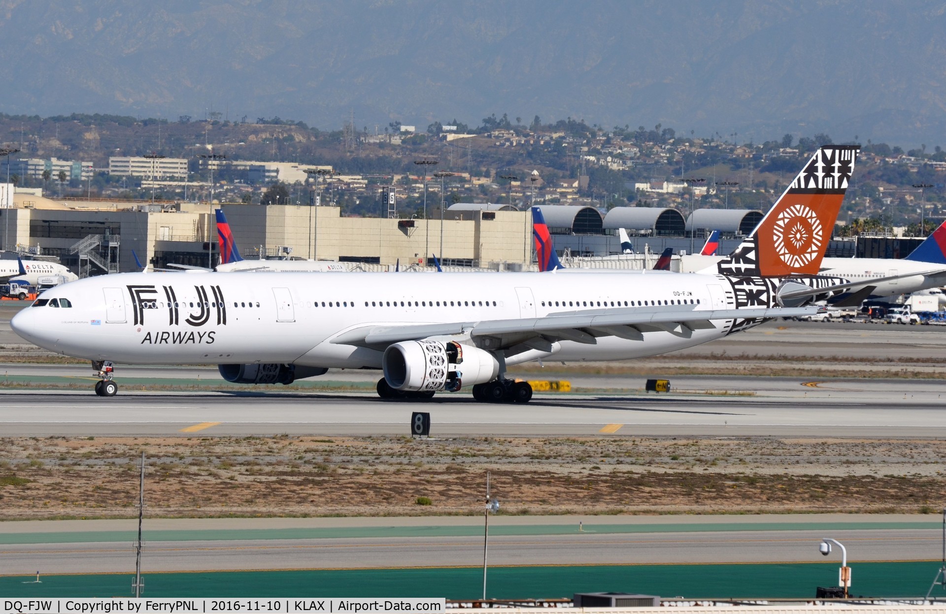 DQ-FJW, 2015 Airbus A330-343 C/N 1692, Fiji A333 arriving in LAX