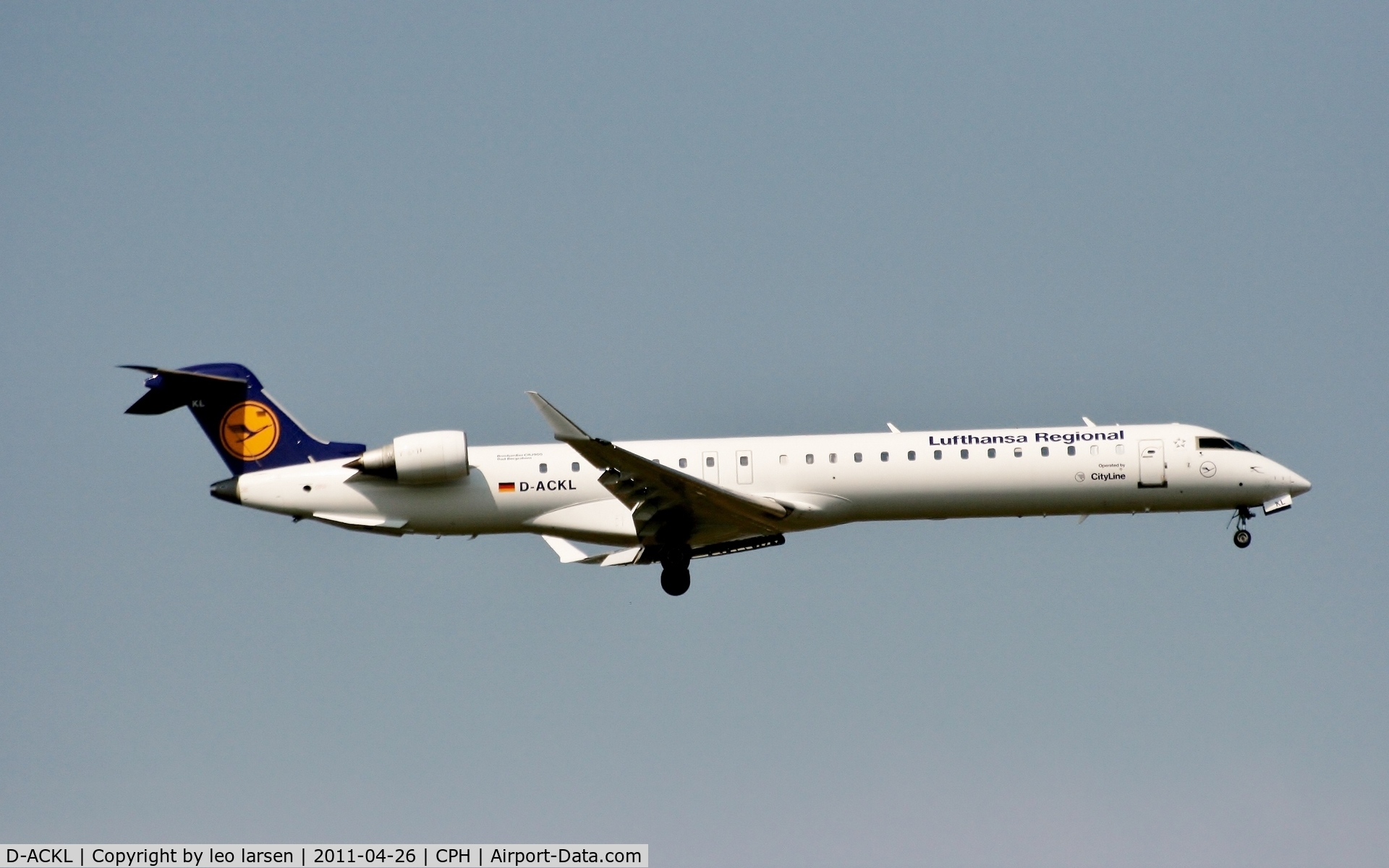 D-ACKL, 2006 Bombardier CRJ-900LR (CL-600-2D24) C/N 15095, Copenhagen 26.4.11
