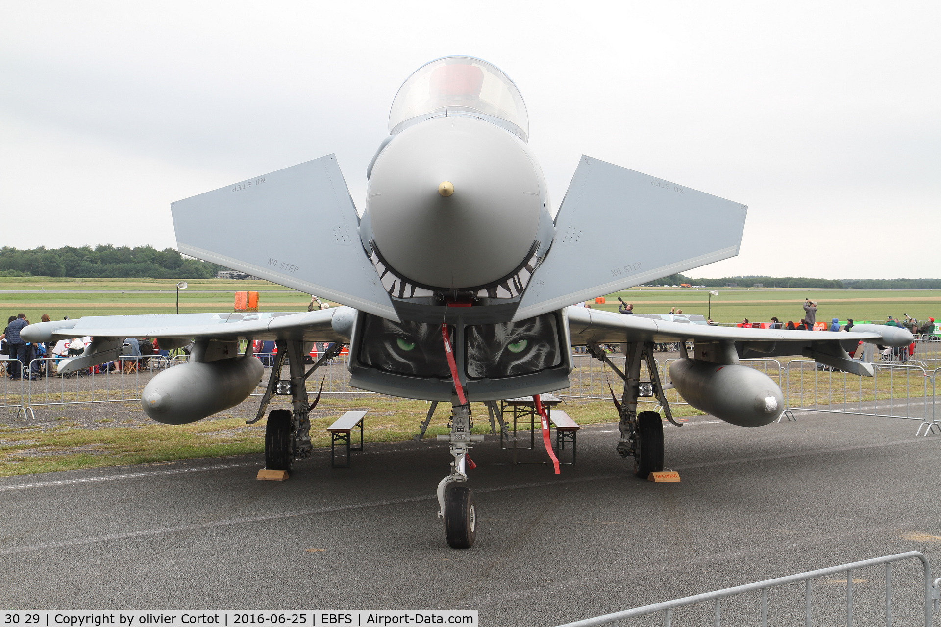 30 29, 2006 Eurofighter EF-2000 Typhoon S C/N 104/GS018, air intakes covers with special markings