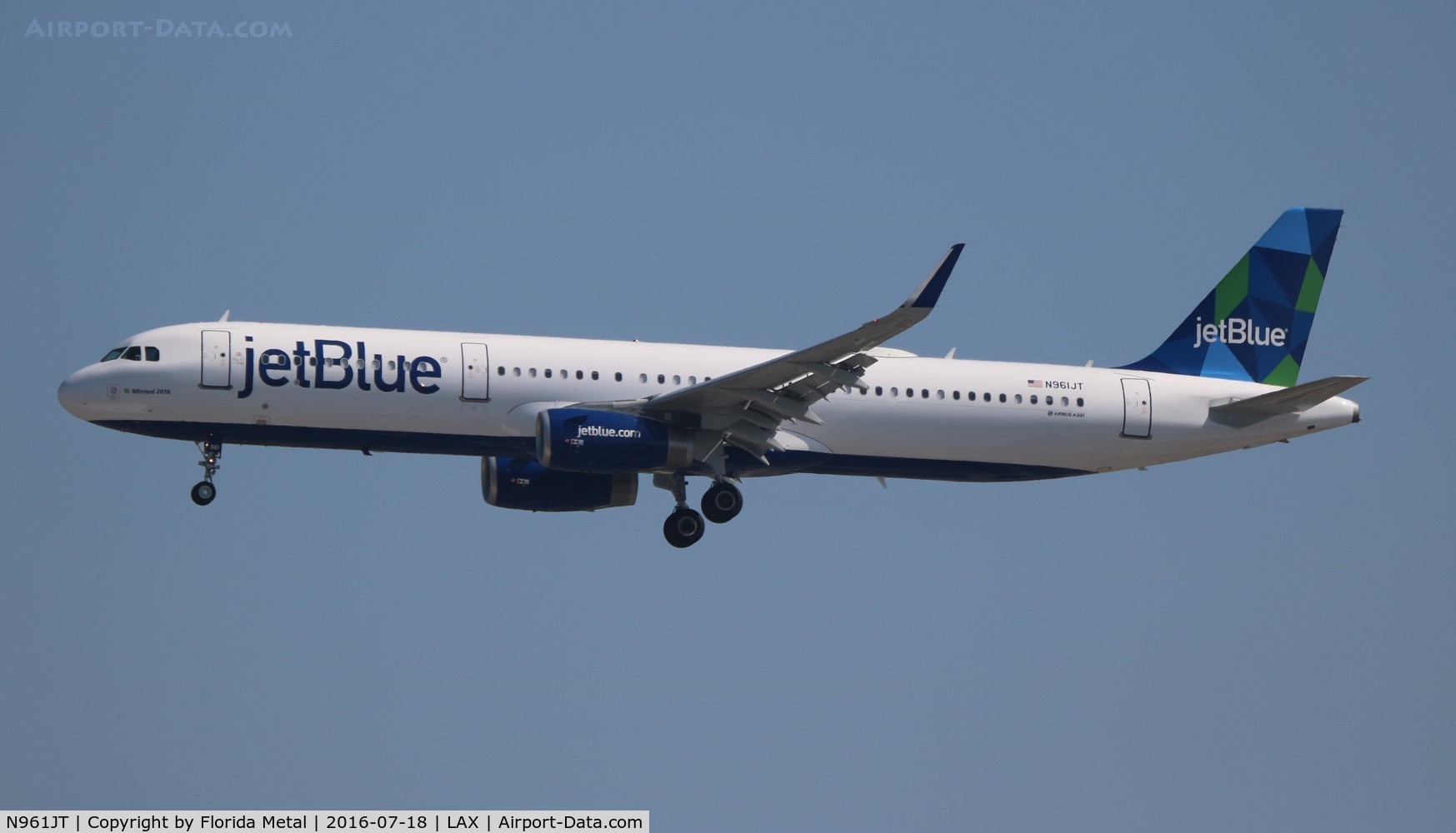 N961JT, 2016 Airbus A321-231 C/N 6930, Jet Blue