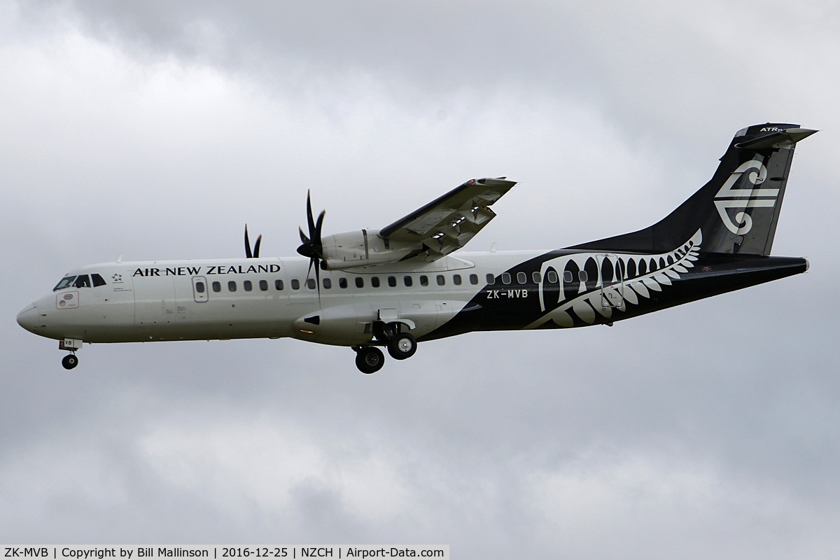 ZK-MVB, 2012 ATR 72-212A C/N 1065, NZ5380 from ZQN