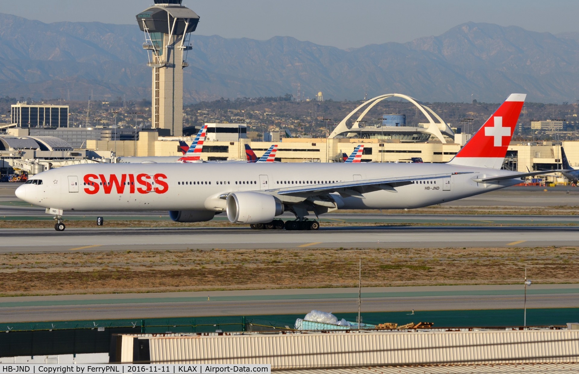 HB-JND, 2016 Boeing 777-3DE/ER C/N 44585, Swiss B773 landed in LAX.