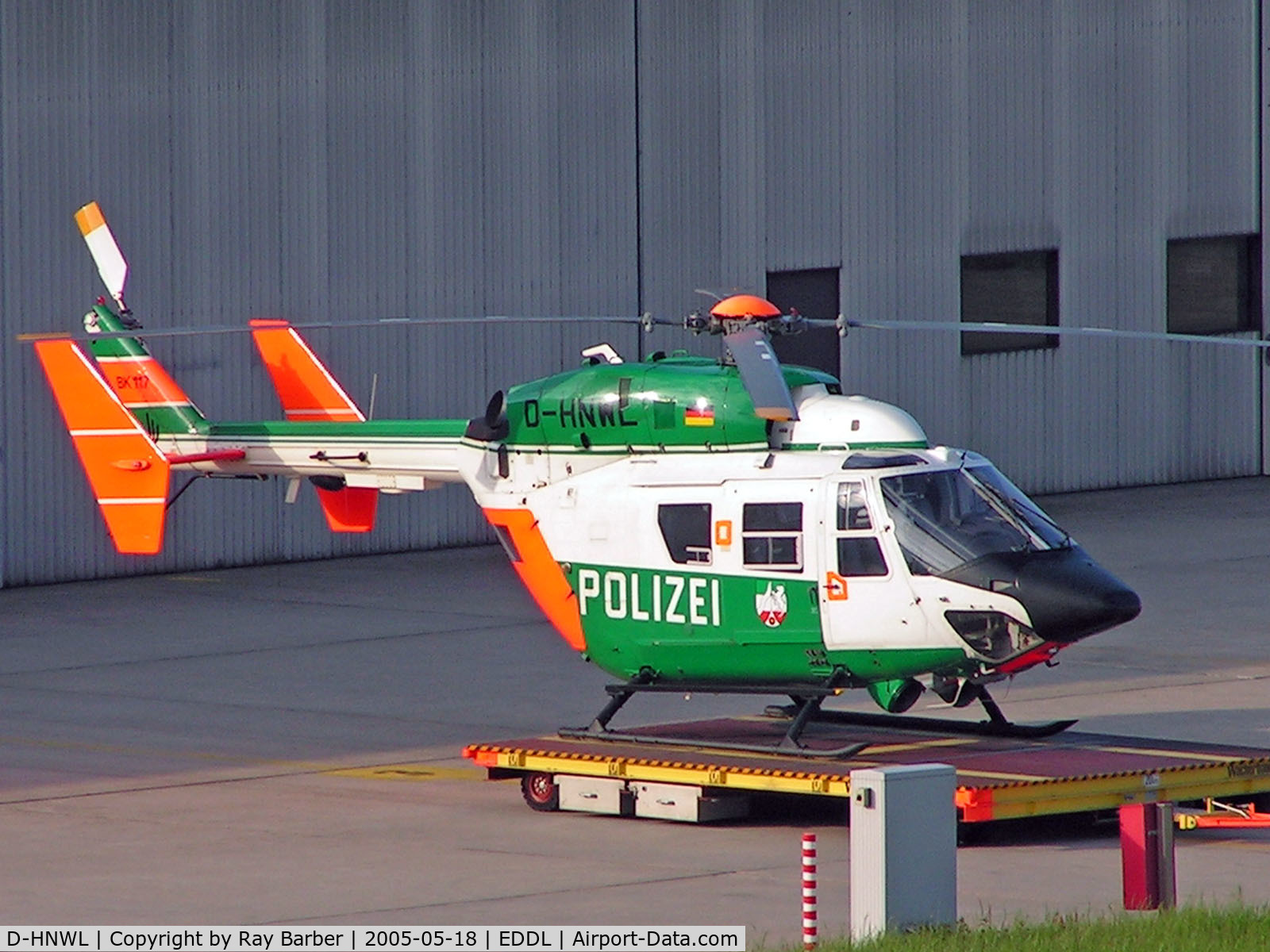 D-HNWL, Eurocopter-Kawasaki BK-117A-3 C/N 7212, MBB/Kawasaki BK-117B-2 [7212] (Polizei) Dusseldorf~D 18/05/2005