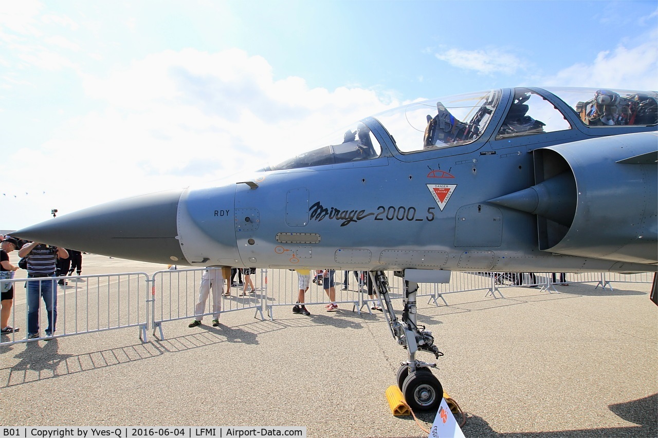 B01, Dassault Mirage 2000-5 C/N B01, Dassault Mirage 2000B, Displayed at Istres-Le Tubé Air Base 125 (LFMI-QIE) open day 2016