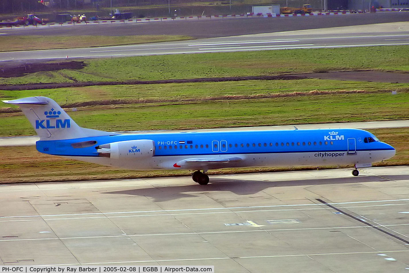 PH-OFC, 1989 Fokker 100 (F-28-0100) C/N 11263, Fokker F-100 [11263] (KLM cityhopper) Birmingham Int'l~G 08/02/2005