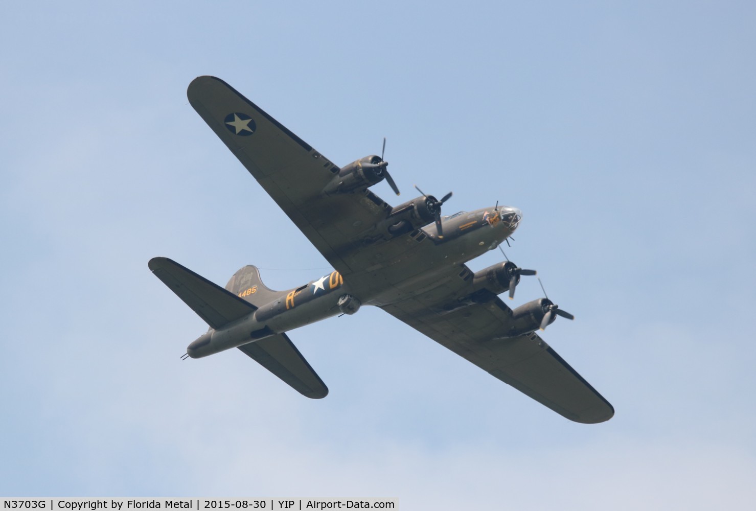 N3703G, 1945 Boeing B-17G Flying Fortress C/N 44-83546-A, Memphis Belle