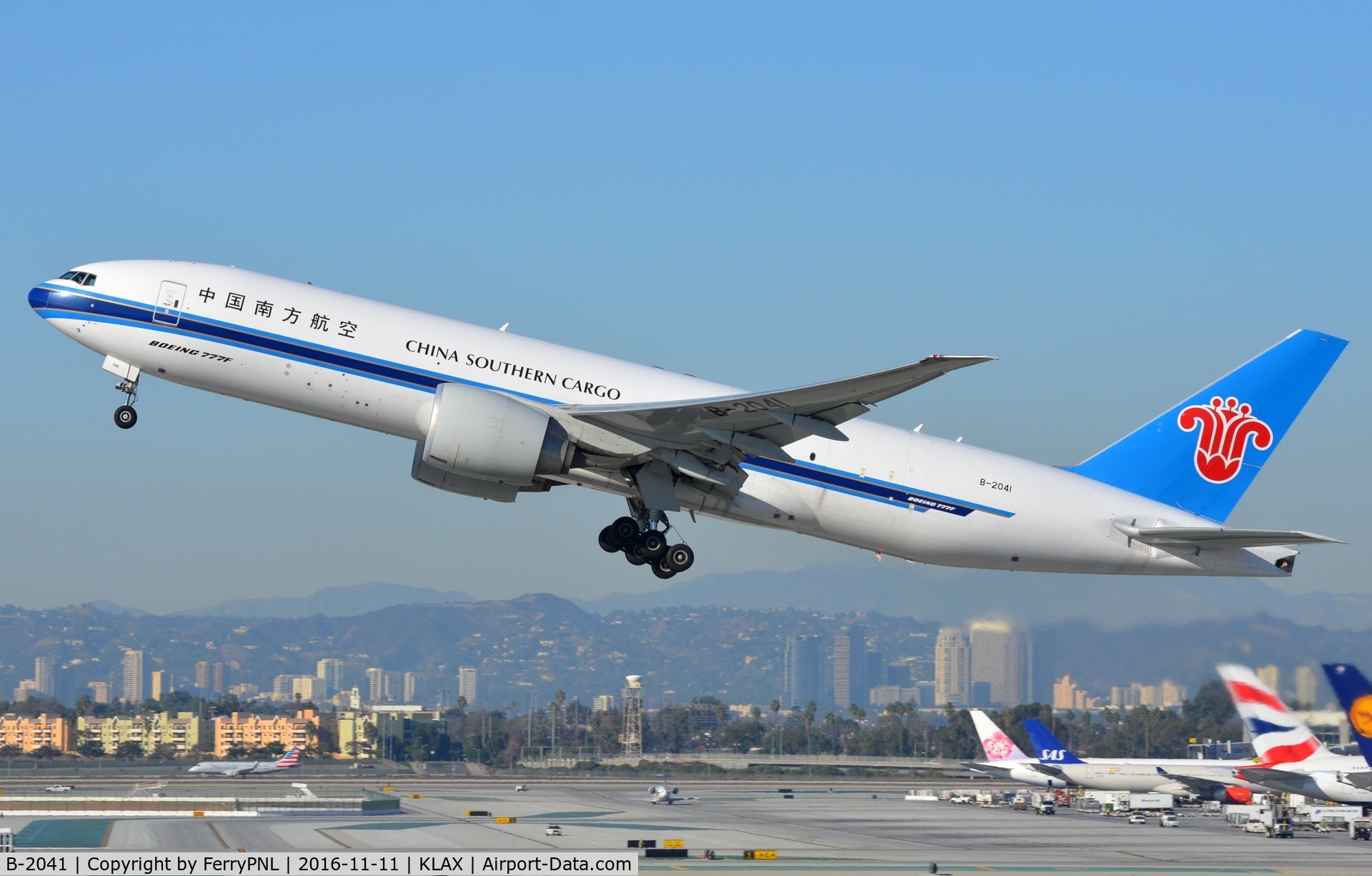 B-2041, 2013 Boeing 777-F1B C/N 41632, China Southern Cargo B772F departing.