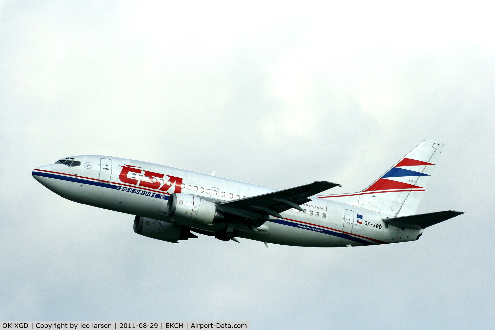 OK-XGD, 1992 Boeing 737-55D C/N 26542/2337, Copenhagen 29.8.11