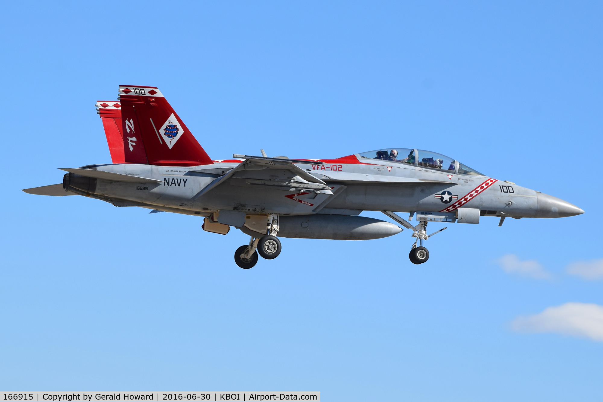166915, Boeing F/A-18F Super Hornet C/N F223, VAF-102 “Diamondbacks”  NAF Atsugi, Japan. (CVW-5  USS Ronald Reagan)