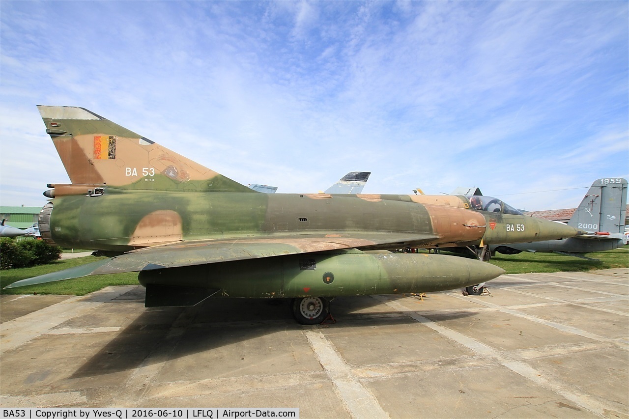 BA53, Dassault Mirage 5BA C/N 53, Dassault Mirage 5BA, Musée Européen de l'Aviation de Chasse at Montélimar-Ancône airfield (LFLQ)