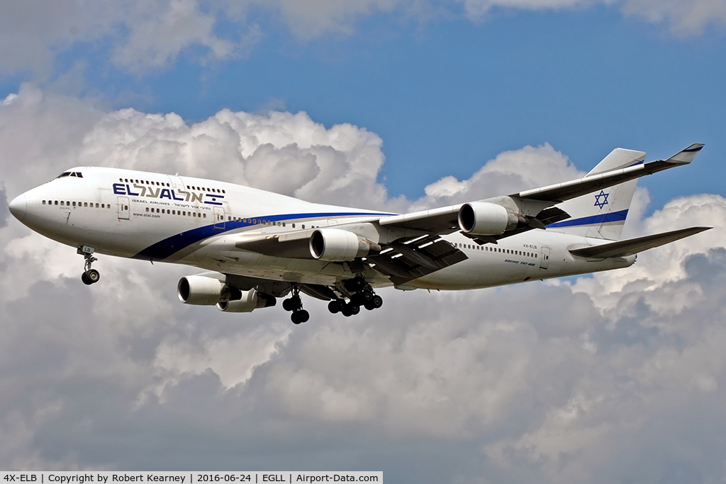 4X-ELB, 1994 Boeing 747-458 C/N 26056, Arriving 27L