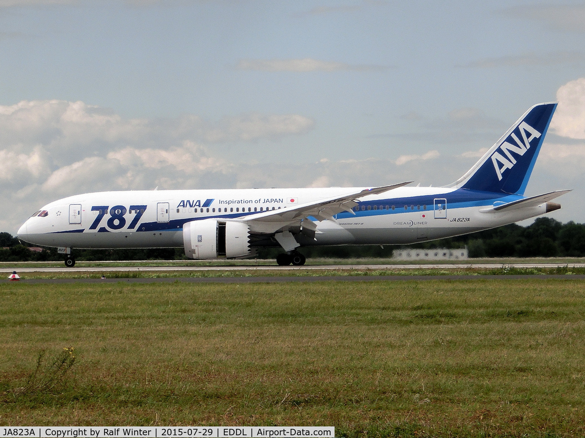 JA823A, 2013 Boeing 787-8 Dreamliner C/N 42246, Boeing 787-8 Dreamliner - ANA All Nippon Airways - JA823A - 29.07.2015 - DUS