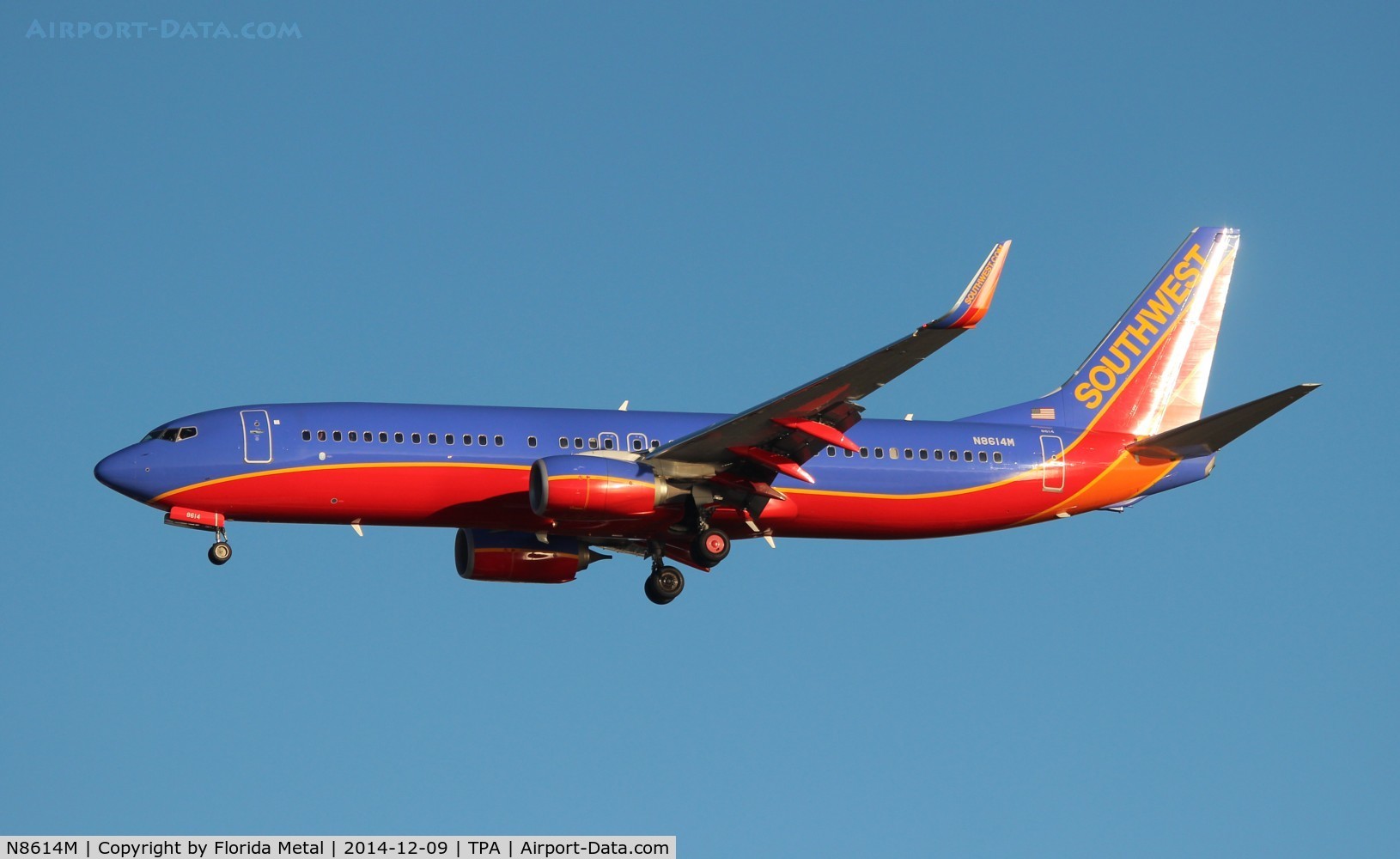 N8614M, 2013 Boeing 737-8H4 C/N 36908, Southwest