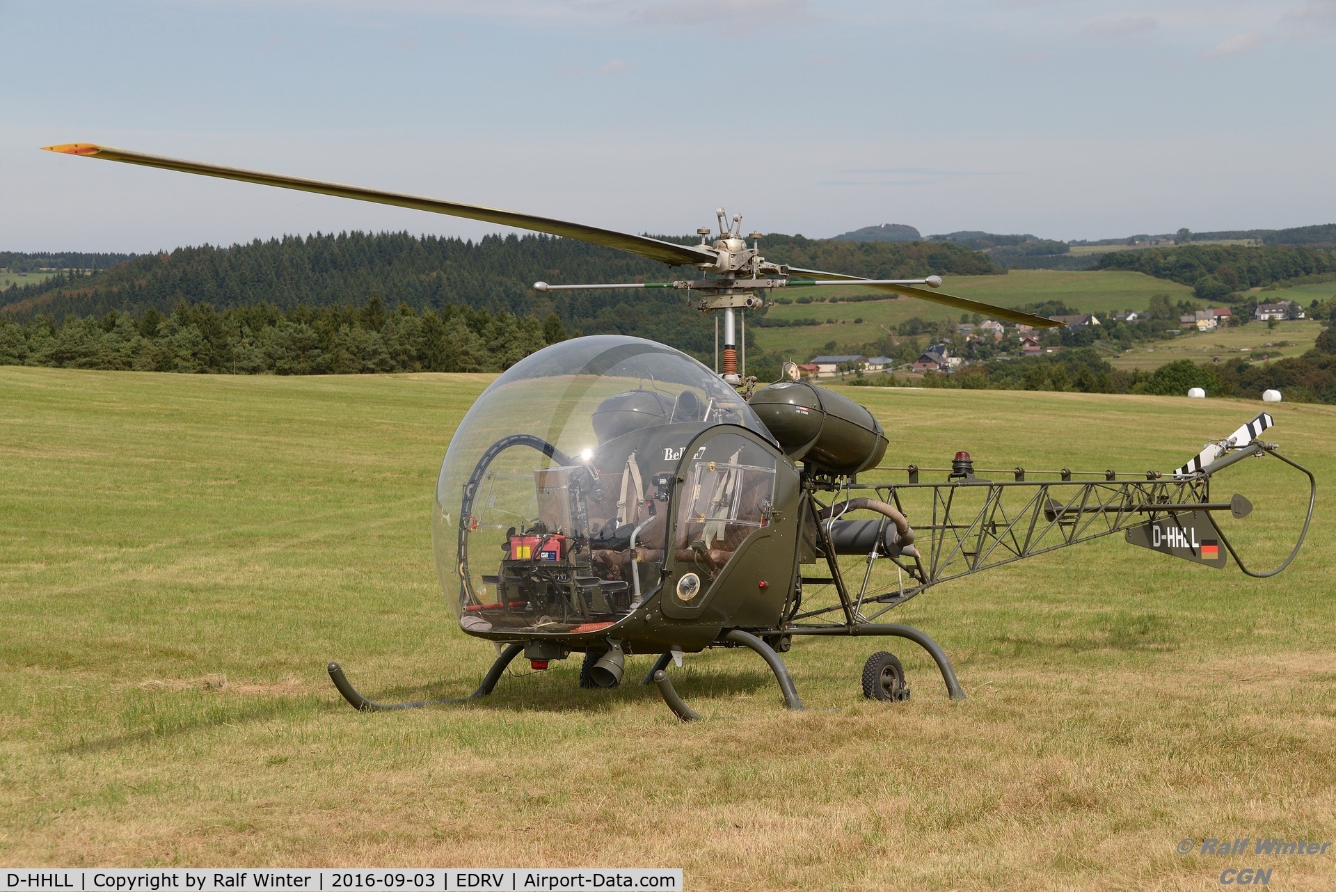 D-HHLL, Bell 47G-2A-1 C/N 1625, Bell 47G-2A-1 - Private - D-HHLL - 03.09.2016 - Wershofen/Eifel