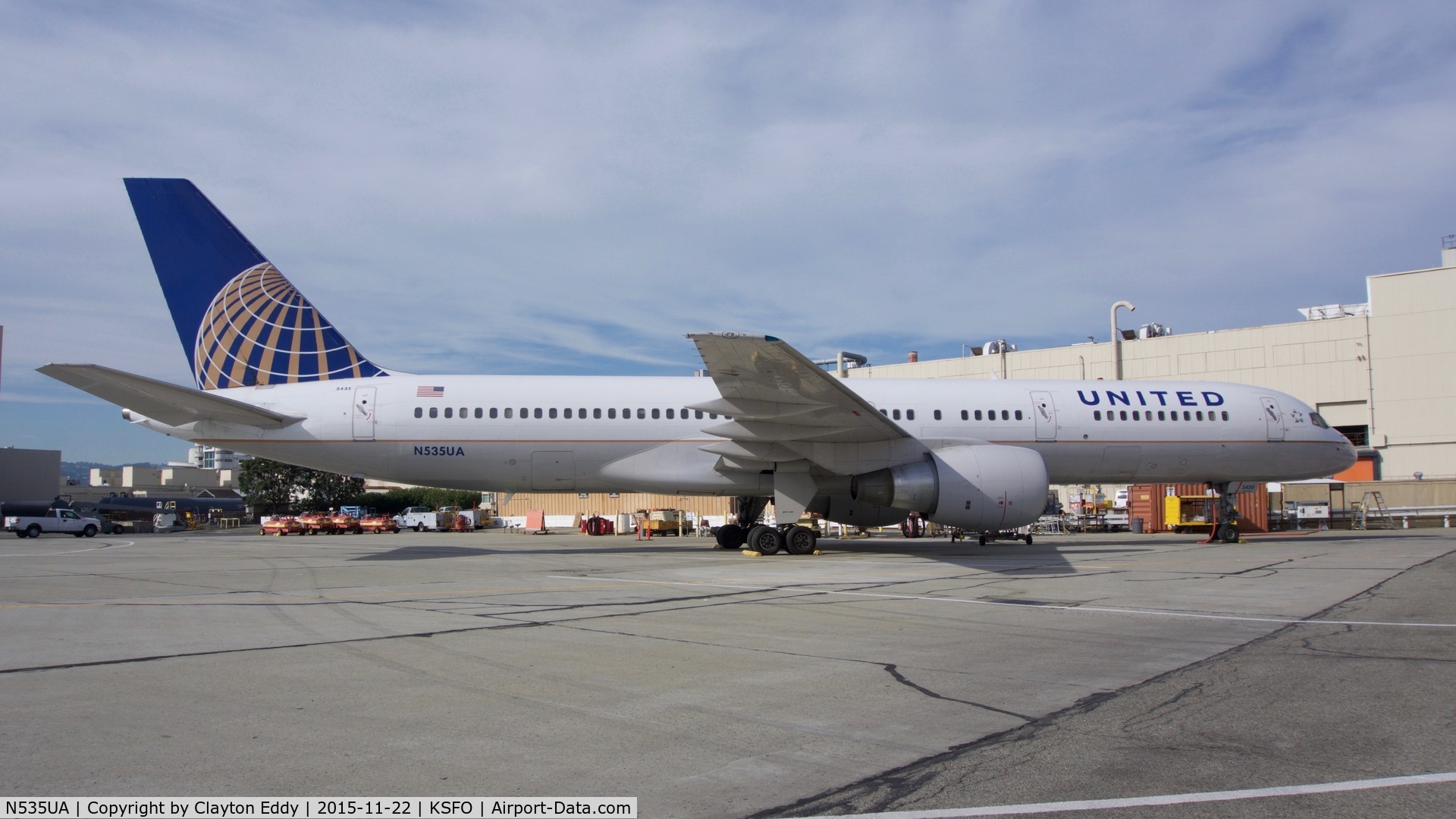 N535UA, 1991 Boeing 757-222 C/N 25130, SFO 2015