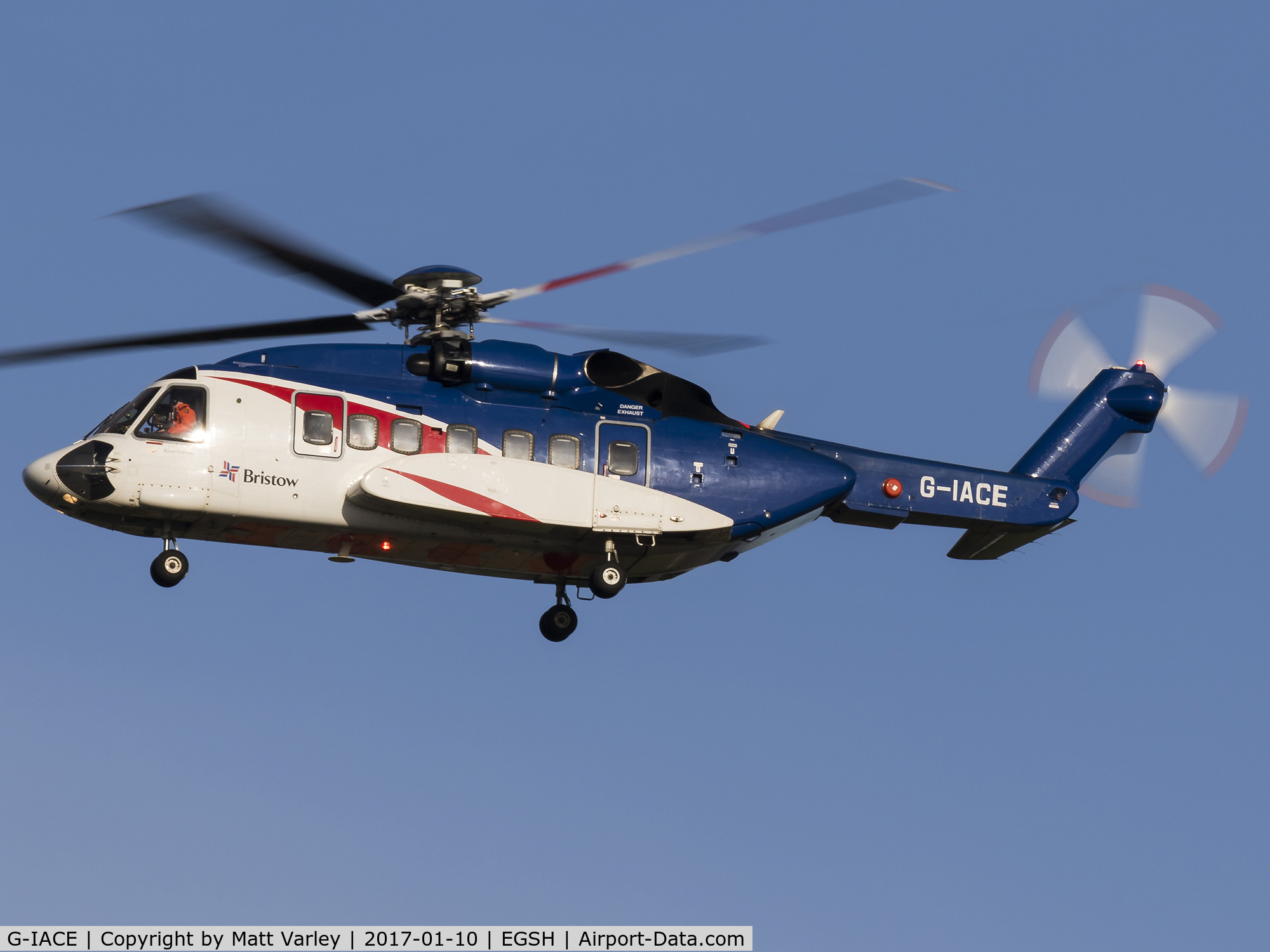 G-IACE, 2007 Sikorsky S-92A C/N 920066, Departing back to Aberdeen in some nice light....