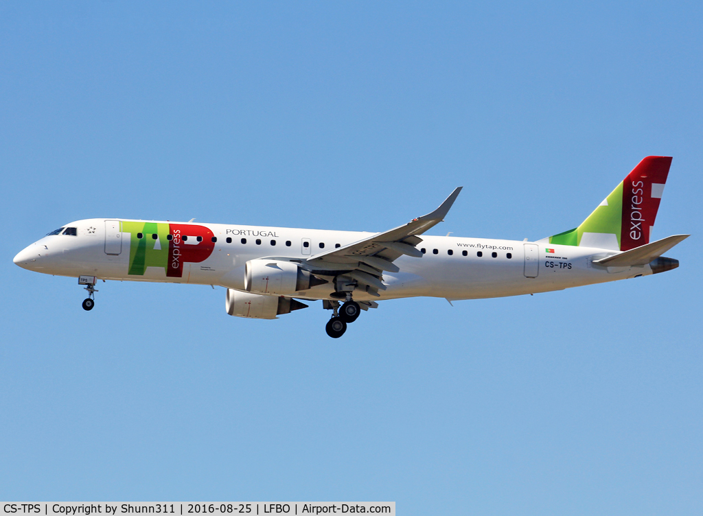 CS-TPS, 2011 Embraer 190LR (ERJ-190-100LR) C/N 19000493, Landing rwy 14R