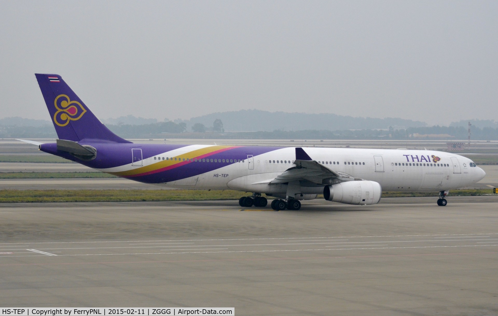 HS-TEP, 2009 Airbus A330-343X C/N 1035, Thai A333 in China smog.