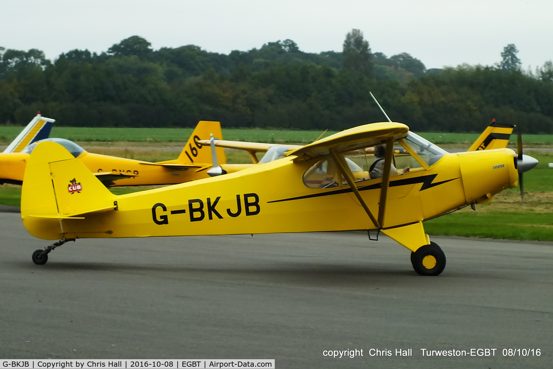 G-BKJB, 1950 Piper L-21A Super Cub (PA-18-125) C/N 18-574, at Turweston