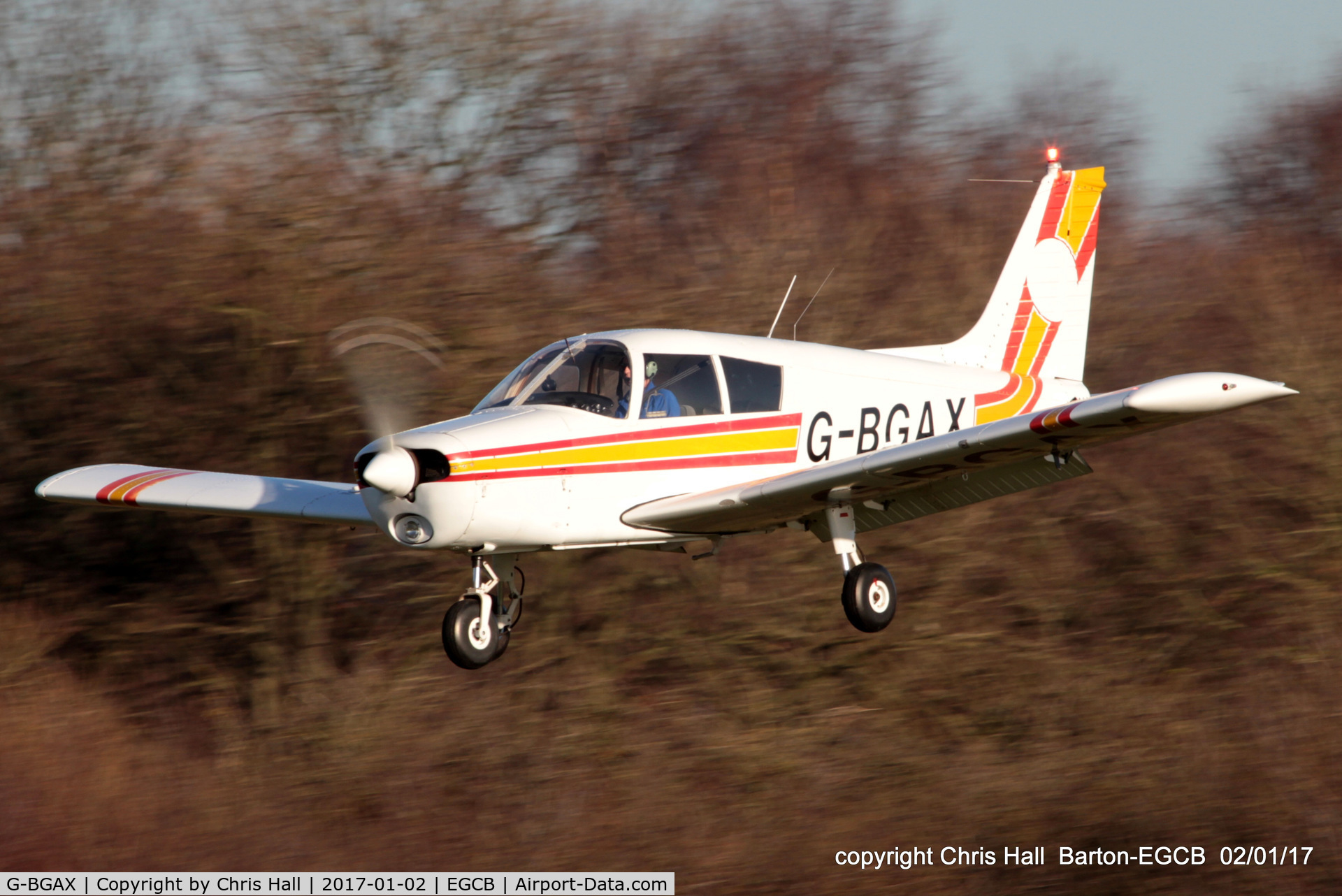 G-BGAX, 1973 Piper PA-28-140 Cherokee C/N 28-7325409, at Barton