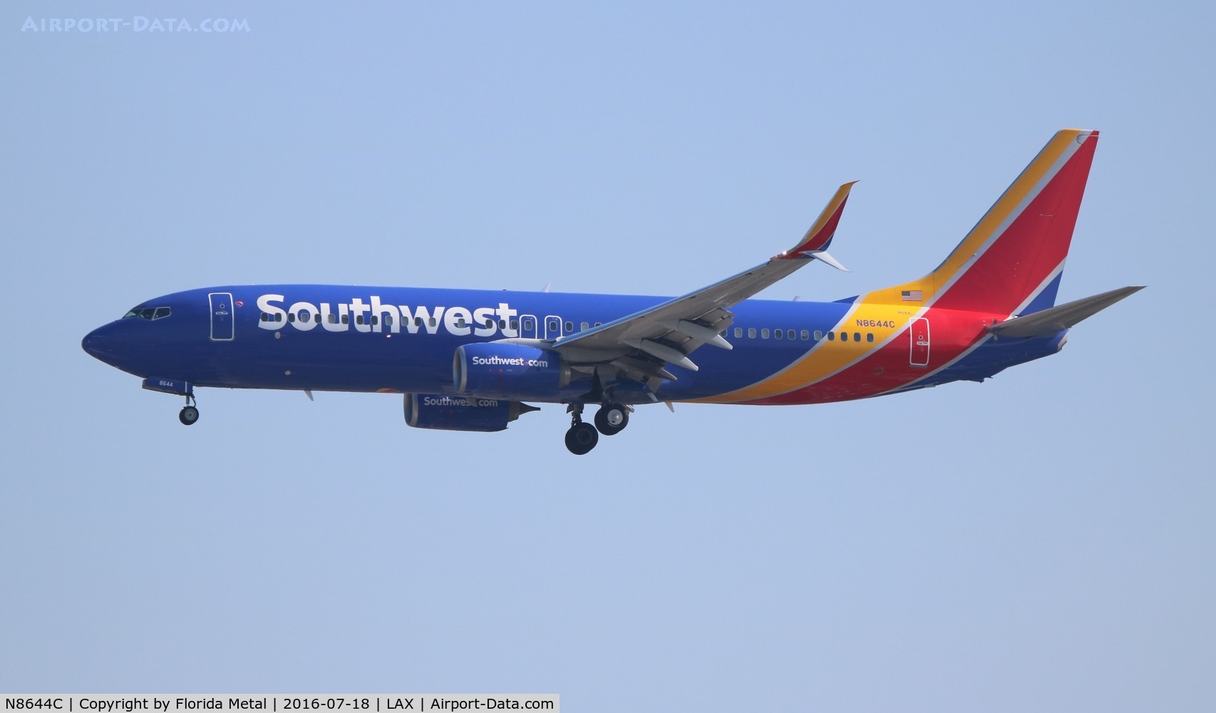 N8644C, 2014 Boeing 737-8H4 C/N 35973, Southwest