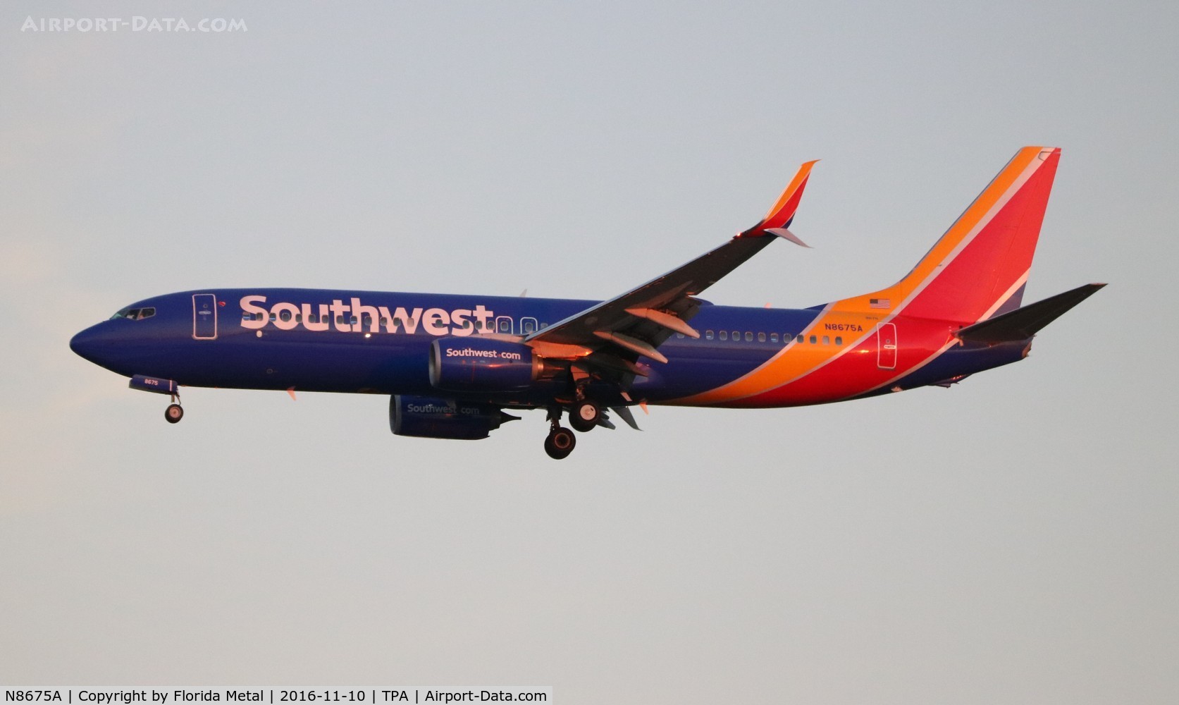 N8675A, 2015 Boeing 737-8H4 C/N 35976, Southwest
