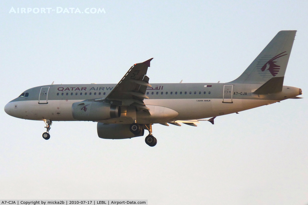 A7-CJA, Airbus A319-133LR C/N 1656, Landing